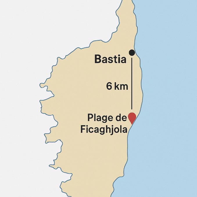 carte localisation plage