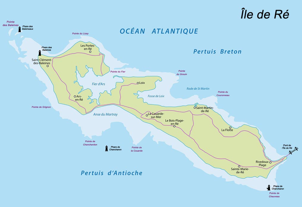 Carte de l'Île de Ré