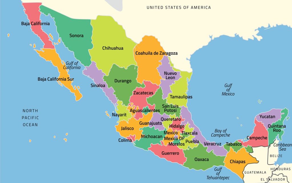 Carte du Mexique