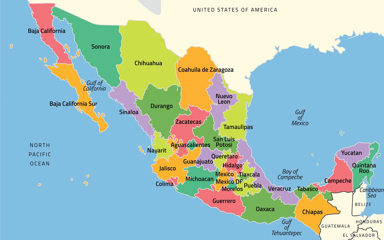 Carte du Mexique