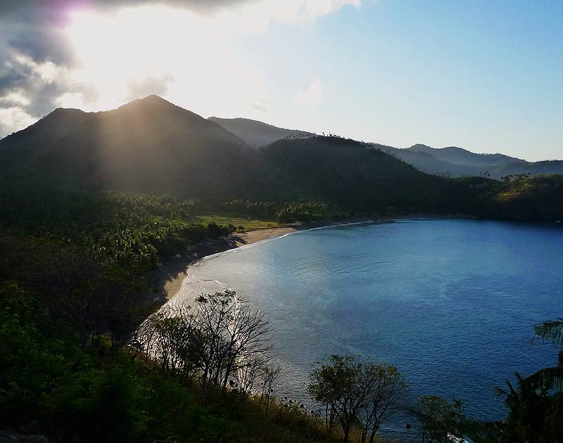 Coucher de soleil sur le mont Rinjani