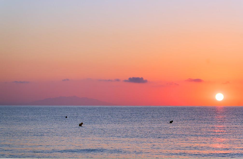 Coucher de soleil (plage de Moriani)
