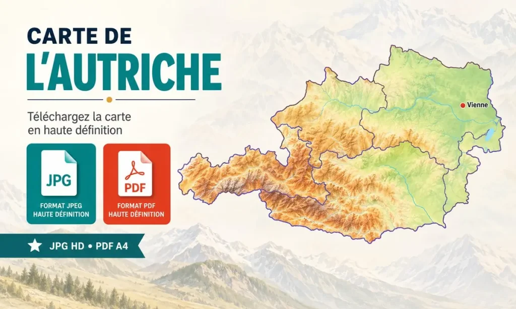 Carte de l’Autriche HD à télécharger : Länder, villes et frontières