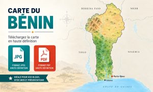 Carte du Bénin HD à télécharger : départements et villes