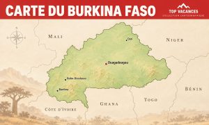 Carte du Burkina Faso HD à télécharger : villes et frontières